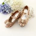 Golden/silver color girls shoes new arrival walker kids shoes footwear china wholesale baby girl wedges sandals